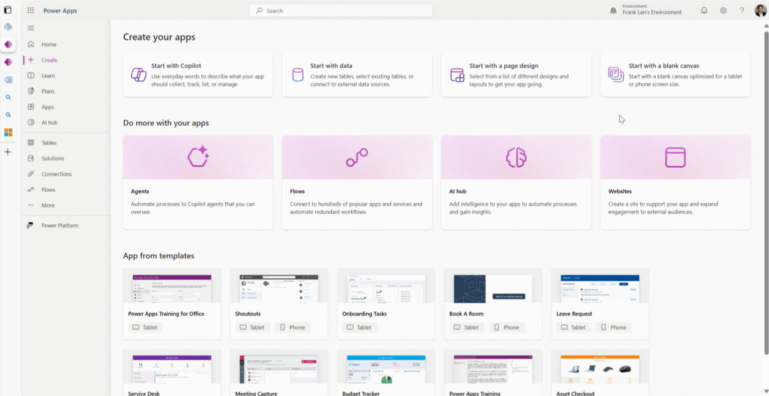 Power Apps: Modernized Create Page